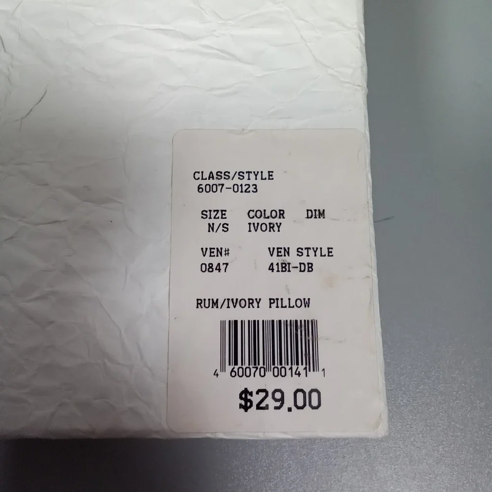 Rum Ivory Satin Ring Bearer Pillow Sheer‎ Bow Rosettes Wedding 6007-0123 NEW